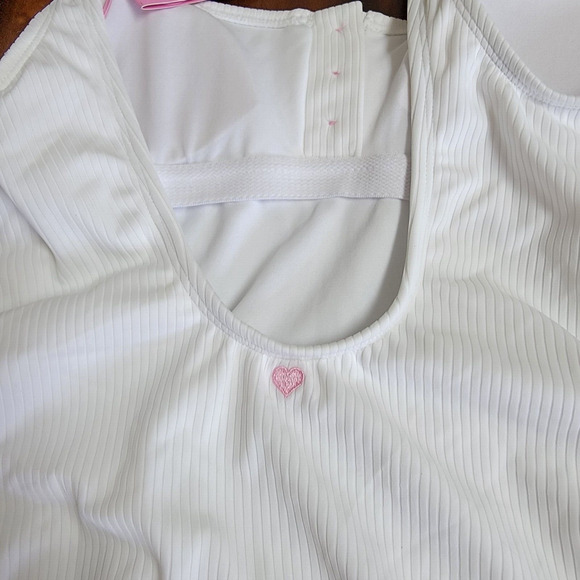 Stoney Clover Lane x Target Small (4-6) White Ribbed Henley One Piece Swimsuit - Picture 5 of 8